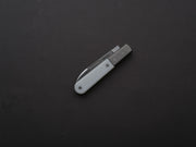 lionSTEEL - Folding Knife - Barlow - Roundhead - 65mm - M390 - Slip Joint - White Carbon Fiber