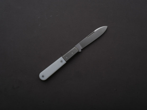 lionSTEEL - Folding Knife - Barlow - Roundhead - 65mm - M390 - Slip Joint - White Carbon Fiber