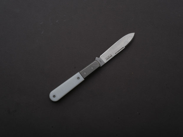 lionSTEEL - Folding Knife - Barlow - Roundhead - 65mm - M390 - Slip Joint - White Carbon Fiber