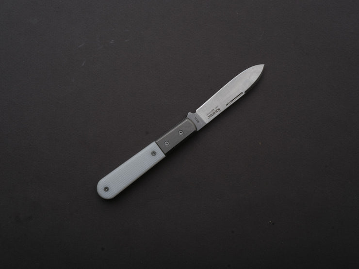 lionSTEEL - Folding Knife - Barlow - Roundhead - 65mm - M390 - Slip Joint - White Carbon Fiber