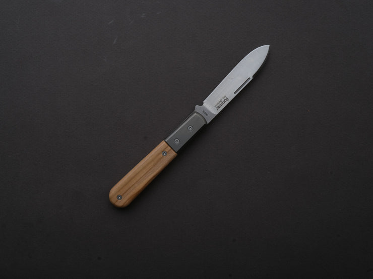 lionSTEEL - Folding Knife - Barlow - Roundhead - 65mm - M390 - Slip Joint - Olive w/ Metal Bolster