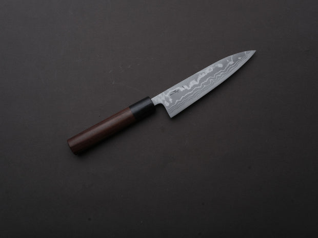 Hitohira - GR - Blue #2 - Damascus - Petty - 135mm - Rosewood Handle