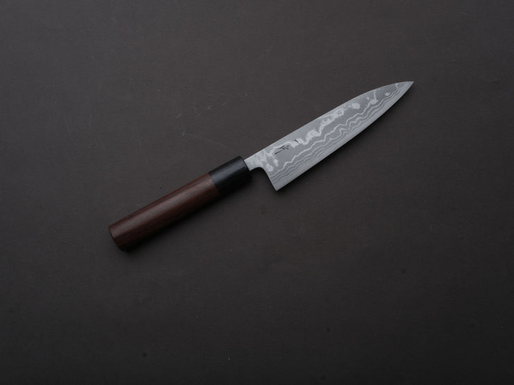 Hitohira - GR - Blue #2 - Damascus - Petty - 135mm - Rosewood Handle