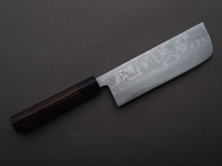 Hitohira - GR - Blue #2 Damascus - Nakiri - 165mm - Rosewood Handle