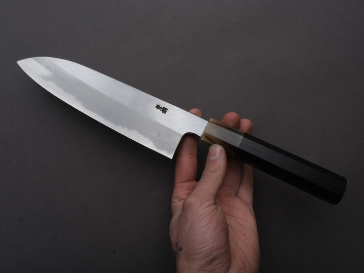Hitohira - Kikuchiyo x Ren - Blue #2 - Santoku - 180mm - Ebony Handle