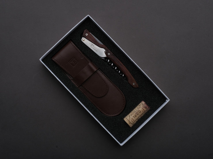 Chambriard - Sommelier/Wine Key - Le Thiers - "Paulee" - Wine Barrel Oak Wood Handle