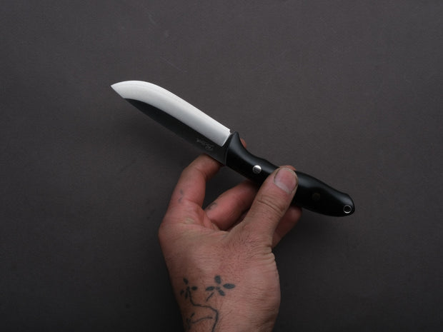 MOKI - Fixed Blade - Berg Pro Trail - 90mm - Linen Micarta Handle