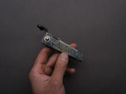 Zay Knives - Folding Knife - Higonokami - 1080 Carbon - 60mm - Stainless Handle - No. 7