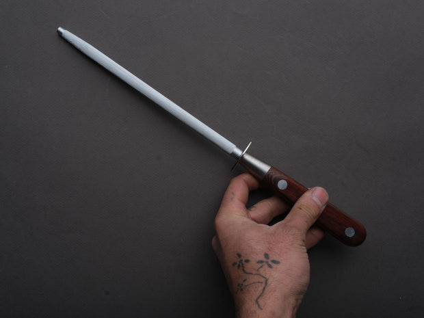 K Sabatier - Auvergne - Honing Rod - 8" - Coral Wood Handle