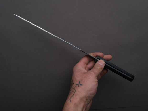 K Sabatier - Antique - Stainless - Unforged - Bayonet Fork - 7" - Black POM Western Handle