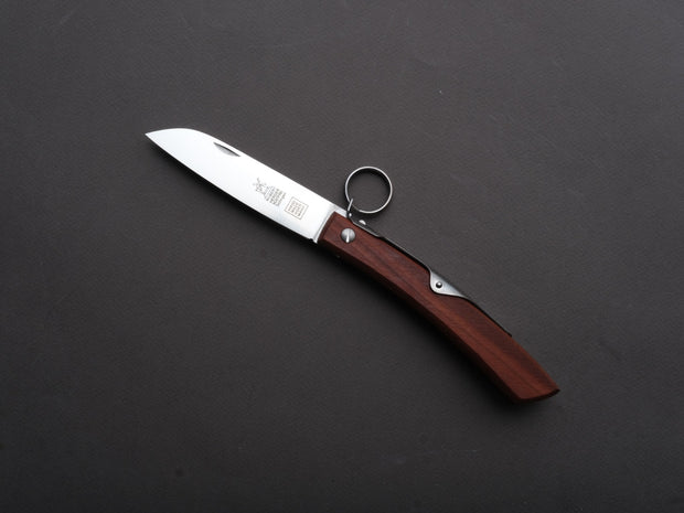 Windmühlenmesser - Folding - Ibex - Ratcheting Back Lock - Stainless - 100mm - Plum Wood