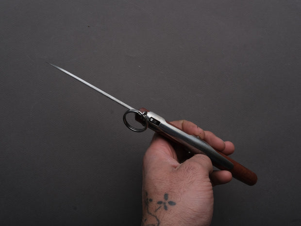 Windmühlenmesser - Folding - Ibex - Ratcheting Back Lock - Stainless - 100mm - Plum Wood
