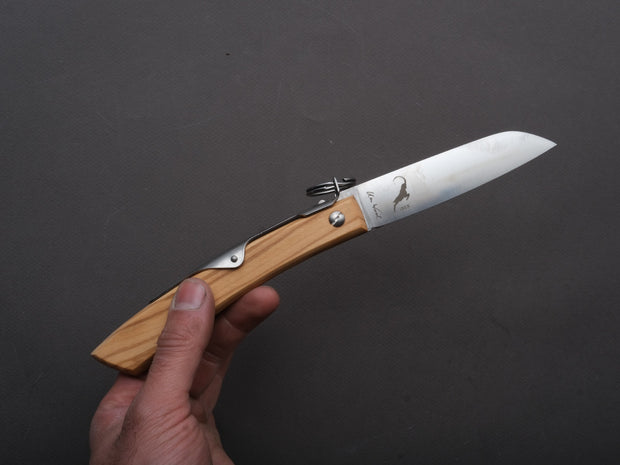 Windmühlenmesser - Folding - Ibex - Nail Nick - X50CrMoV15 - 100mm - Olive Wood