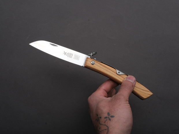 Windmühlenmesser - Folding - Ibex - Nail Nick - X50CrMoV15 - 100mm - Olive Wood