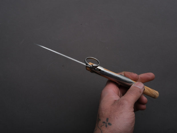 Windmühlenmesser - Folding - Ibex - Nail Nick - X50CrMoV15 - 100mm - Olive Wood