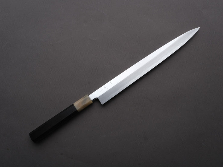 Hitohira - Tanaka x Manzo - White #2 - Yanagiba - 270mm - Ebony Handle - Saya