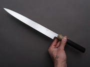Hitohira - Tanaka x Manzo - White #2 - Yanagiba - 270mm - Ebony Handle - Saya