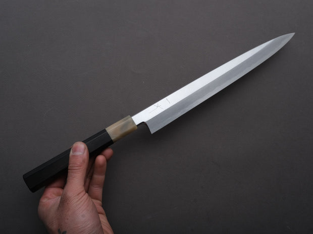 Hitohira - Tanaka x Manzo - White #2 - Yanagiba - 270mm - Ebony Handle - Saya