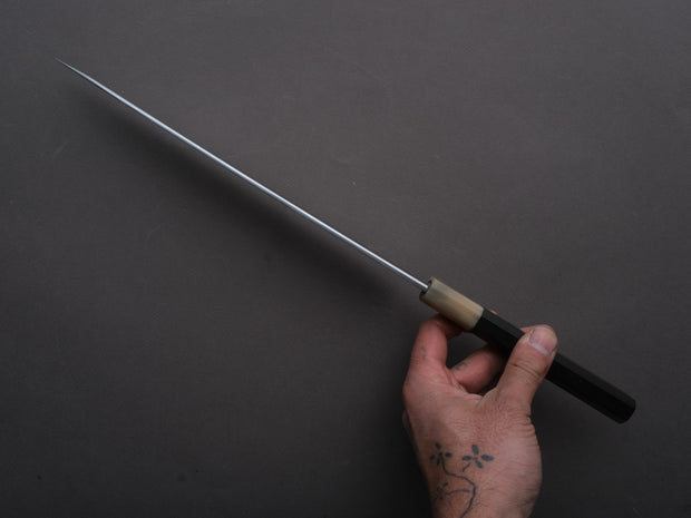 Hitohira - Tanaka x Manzo - White #2 - Yanagiba - 270mm - Ebony Handle - Saya