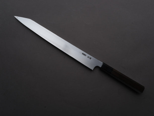 Hitohira - Togashi - White #1 - Tachi - Kiritsuke Yanagiba - 300mm - Ebony Handle (Saya)