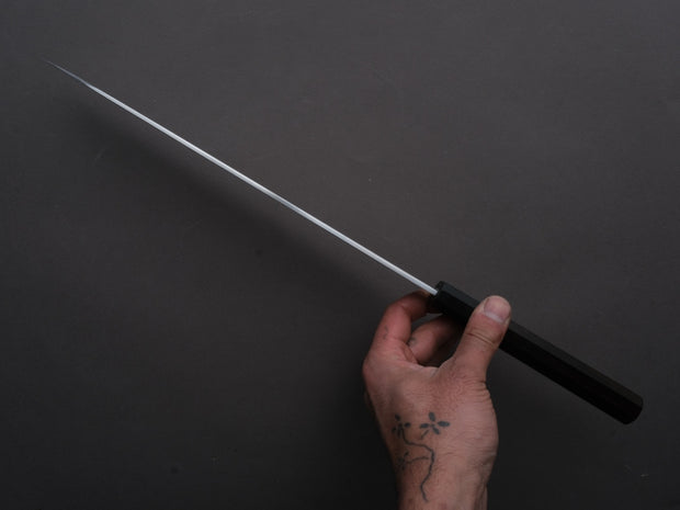 Hitohira - Togashi - White #1 - Tachi - Kiritsuke Yanagiba - 300mm - Ebony Handle (Saya)