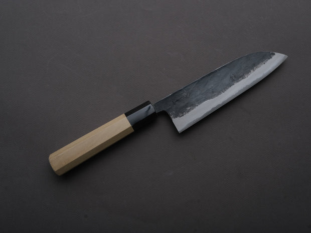 Hitohira - Blue #1 - Kurouchi - Santoku 165mm - Magnolia Handle