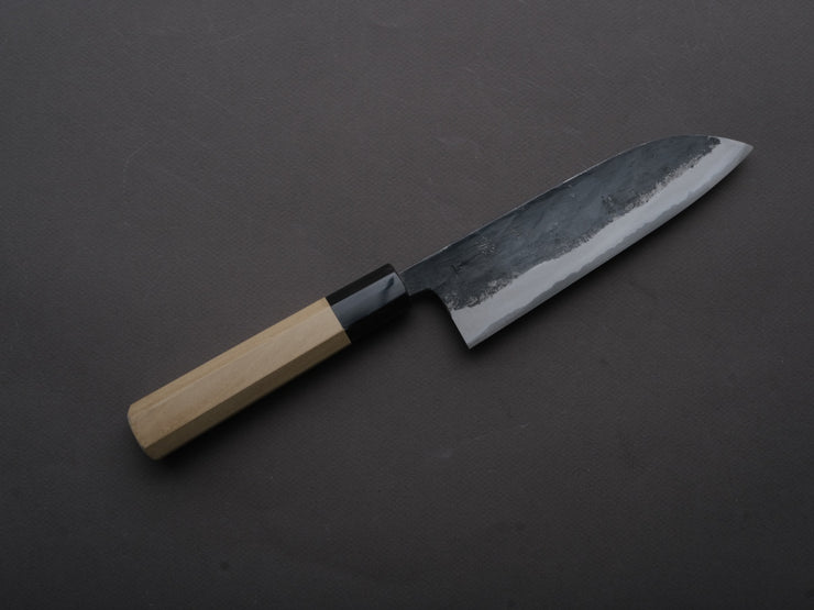 Hitohira - Blue #1 - Kurouchi - Santoku 165mm - Magnolia Handle