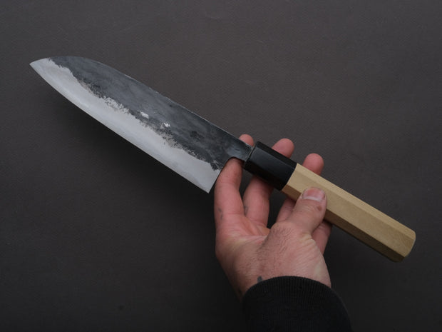Hitohira - Blue #1 - Kurouchi - Santoku 165mm - Magnolia Handle