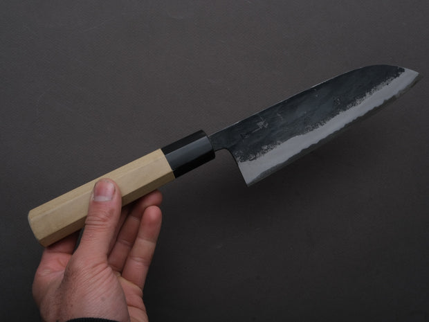 Hitohira - Blue #1 - Kurouchi - Santoku 165mm - Magnolia Handle