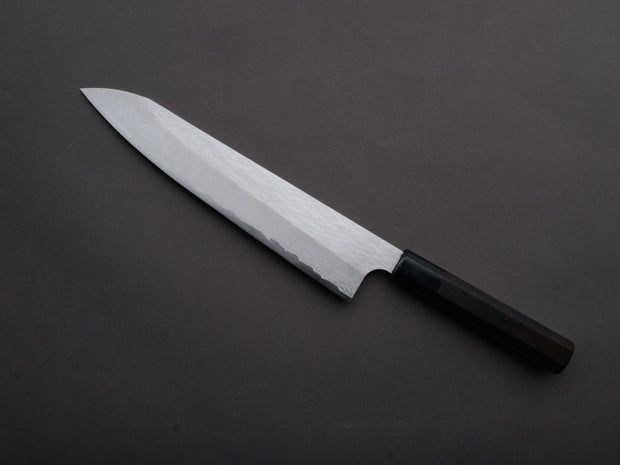 Nigara Hamono - VG XEOS - Tsuchime Damascus - Gyuto - 255mm - Ebony Handle