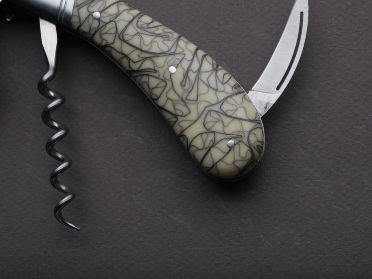 Fontenille Pataud - Sommelier/Wine Key - Laguiole Magnum- Cream Lace Resin Handle