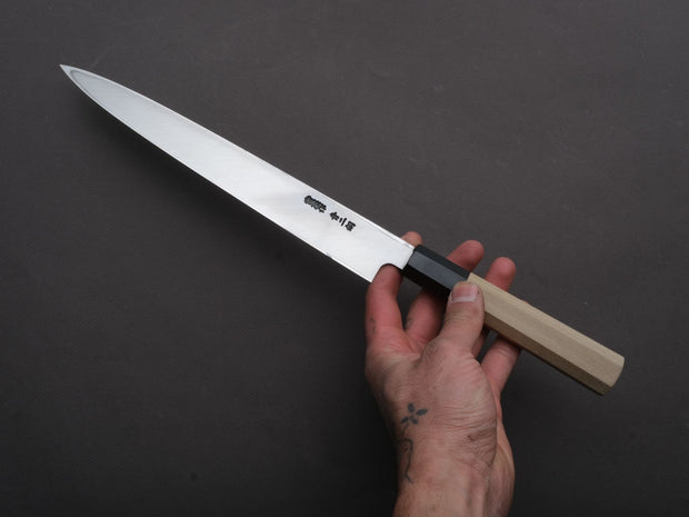 Hitohira - Togashi - Blue #2 - Yanagiba - 240mm - Magnolia Wood Handle - Saya