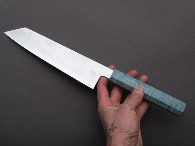 HADO - Shiosai - SG2 - Tsuchime - Kiritsuke Gyuto - 210mm - Blue Stabilized Wood Handle