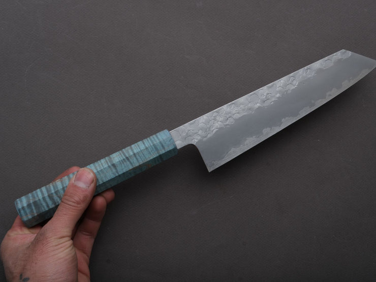 HADO - Shiosai - SG2 - Tsuchime - Kiritsuke Gyuto - 210mm - Blue Stabilized Wood Handle
