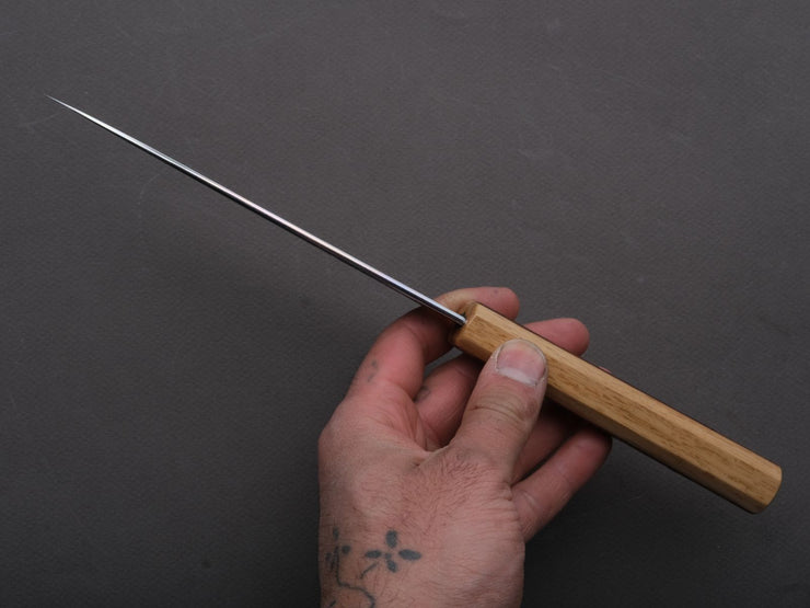 HADO - Sumi - Blue #1 - Damascus Kurouchi - 150mm Petty - Oak and Cherry Bark Handle