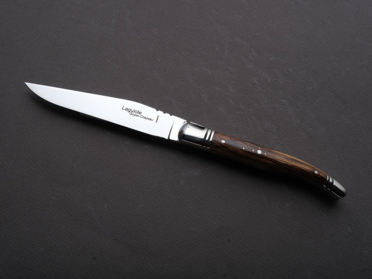 Goyon Chazeau - Laguiole Prestige - Steak/Table Knives - Marble Wood - Set of 6