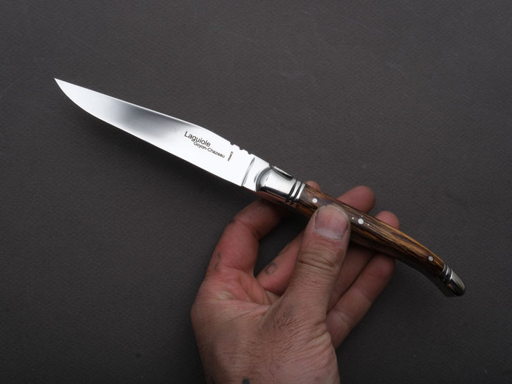 Goyon Chazeau - Laguiole Prestige - Steak/Table Knives - Marble Wood - Set of 6