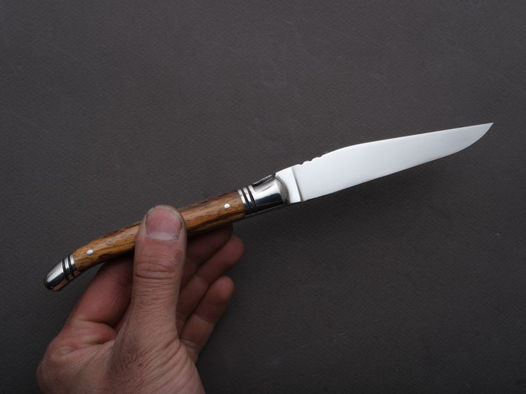 Goyon Chazeau - Laguiole Prestige - Steak/Table Knives - Marble Wood - Set of 6
