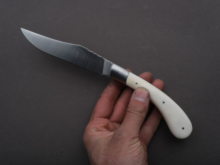 Fontenille Pataud - Steak/Table Knives - Le Capuchadou - Cow Bone + Buffalo Horn Handles - Set of 6