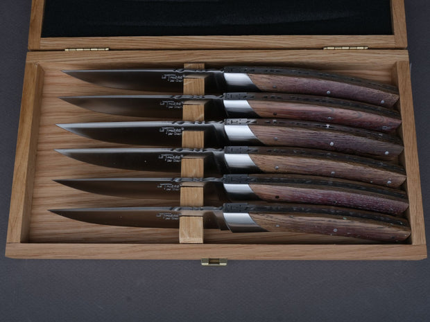 Chambriard - Steak Knives - Le Thiers - Wine Barrel Oak Wood Handle - Set of 6