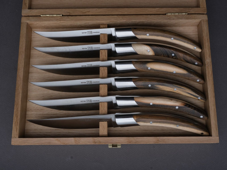 Goyon-Chazeau - Steak/Table Knives - Styl'ver - Pistachio Handle - Set of 6