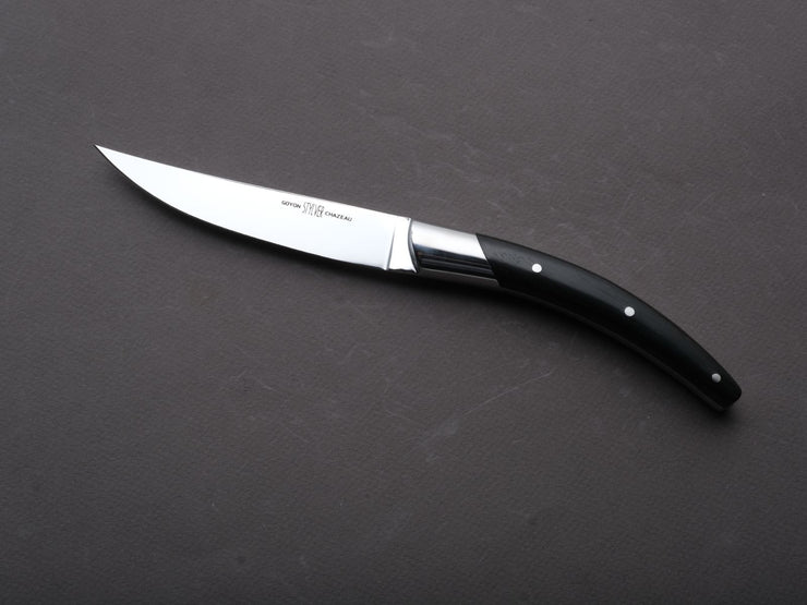 Goyon-Chazeau - Steak/Table Knives - Styl'ver - Ebony Handle - Set of 6