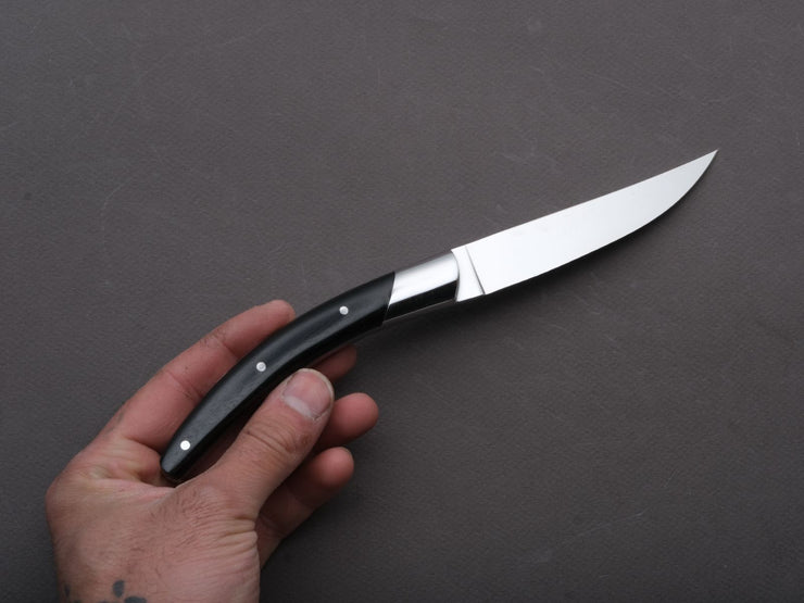 Goyon-Chazeau - Steak/Table Knives - Styl'ver - Ebony Handle - Set of 6
