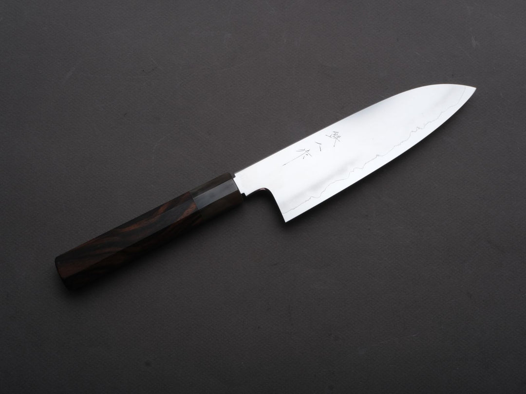 tetsu Tetsujin - Ukiba - Silver #3 - Santoku - 180mm - Taihei Makassar