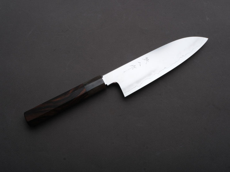 Tetsujin - Ukiba - Silver #3 - Santoku - 180mm - Taihei Makassar Ebony Handle