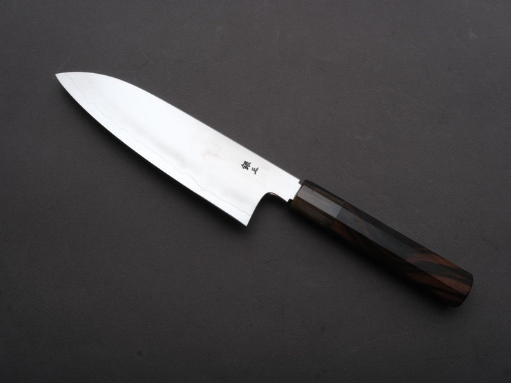 Tetsujin - Ukiba - Silver #3 - Santoku - 180mm - Taihei Makassar Ebony Handle