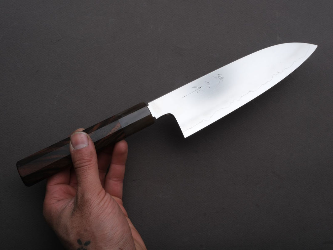 tetsu Tetsujin - Ukiba - Silver #3 - Santoku - 180mm - Taihei Makassar