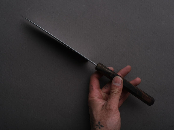 Tetsujin - Ukiba - Silver #3 - Santoku - 180mm - Taihei Makassar Ebony Handle