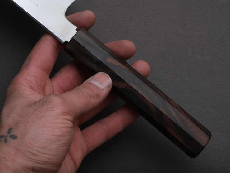 Tetsujin - Ukiba - Silver #3 - Santoku - 180mm - Taihei Makassar Ebony Handle