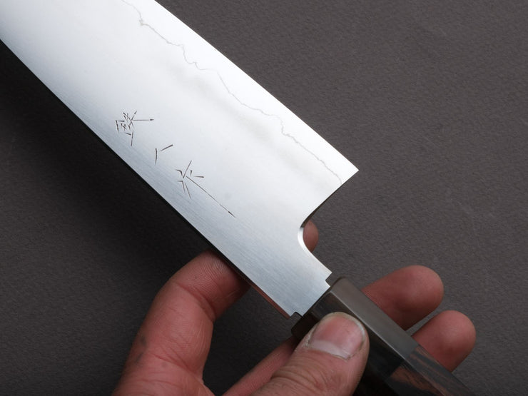 Tetsujin - Ukiba - Silver #3 - Santoku - 180mm - Taihei Makassar Ebony Handle